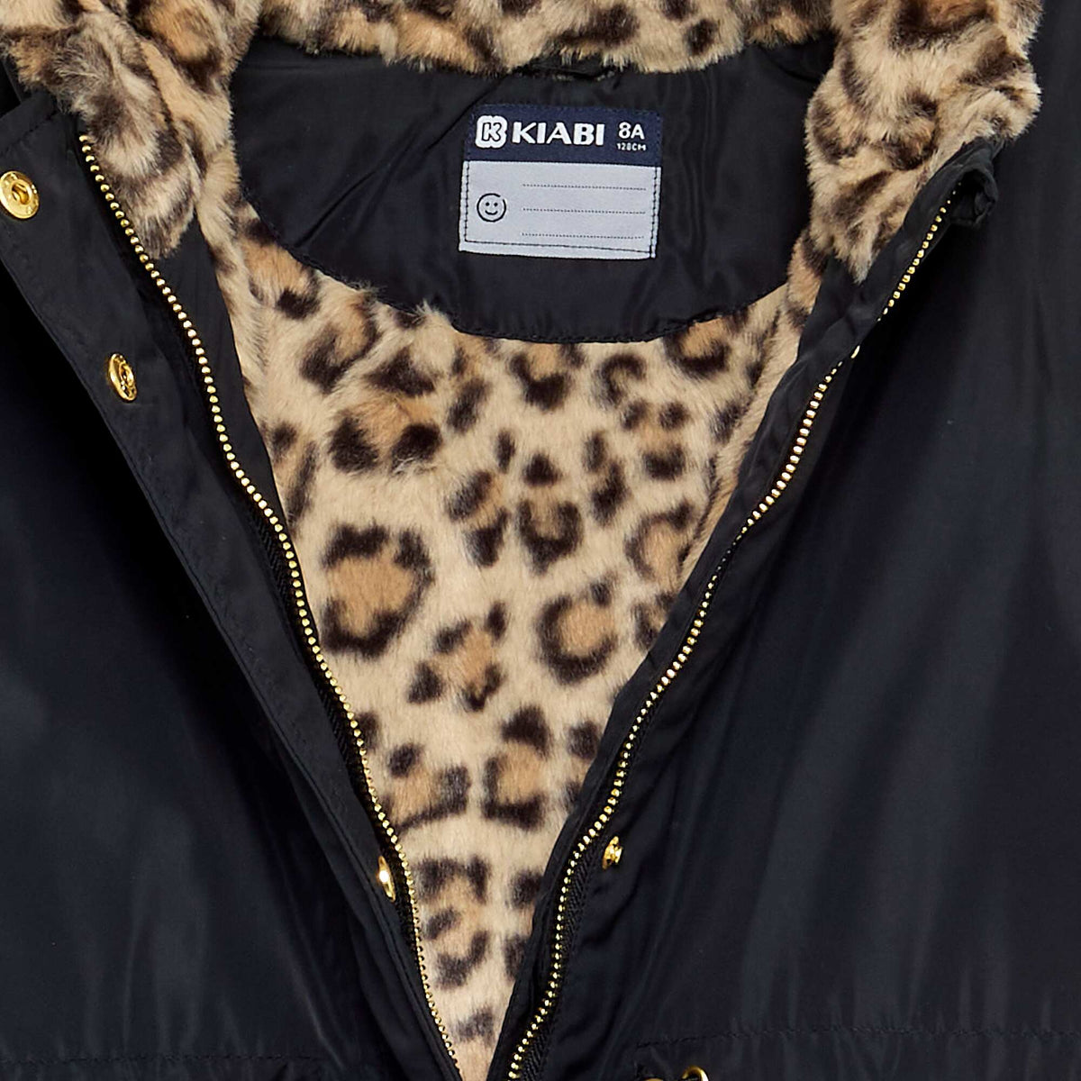 Soft Hooded Faux Fur Parka BLACK