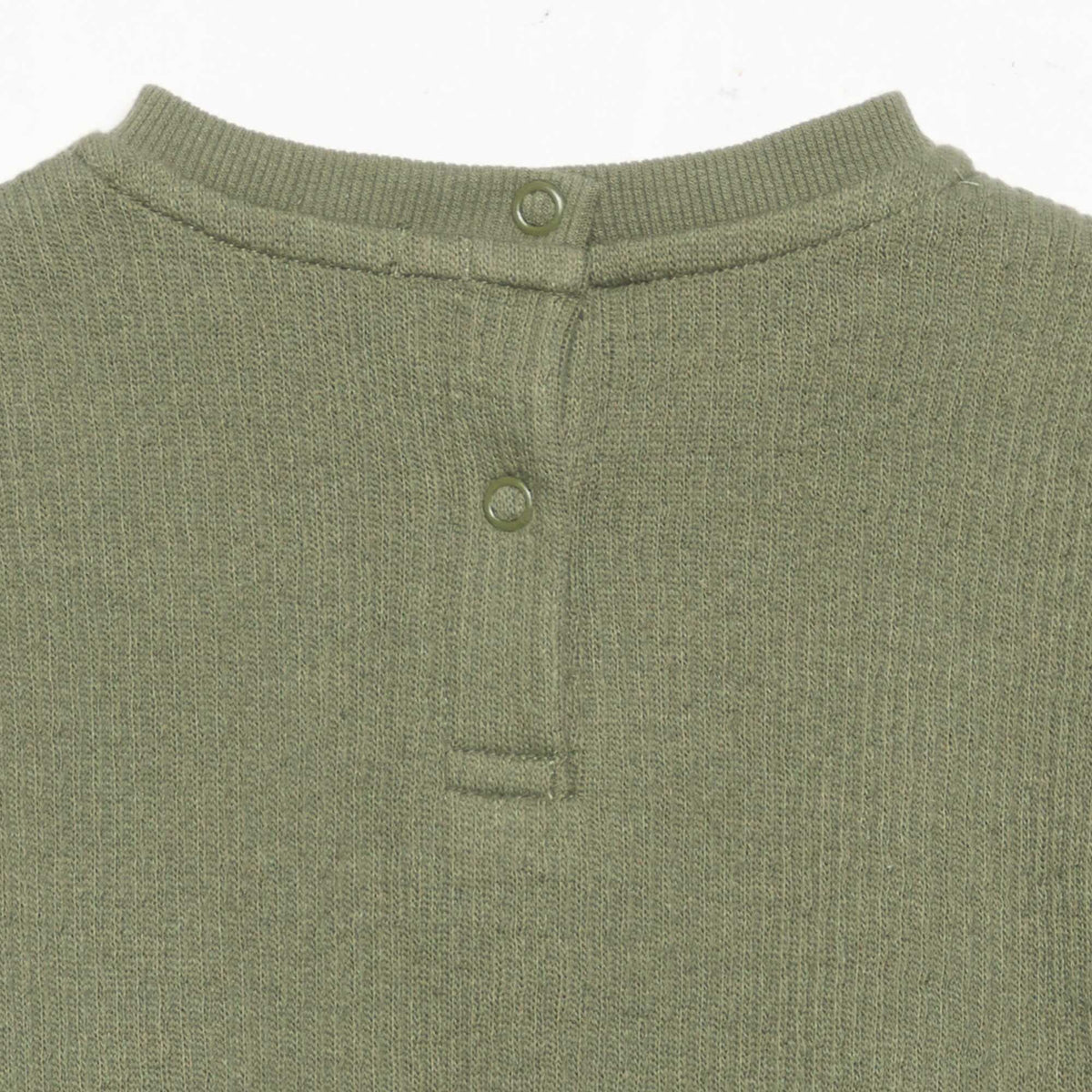 2-Piece Ribbed Knit Set - Sweatshirt and Trousers GREEN