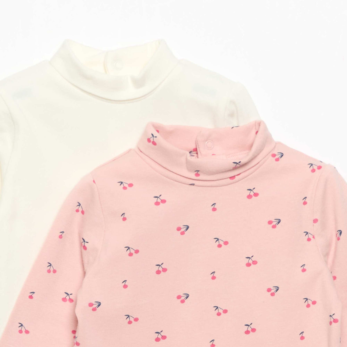 Pack of 2 Roll-Neck Tops PINK