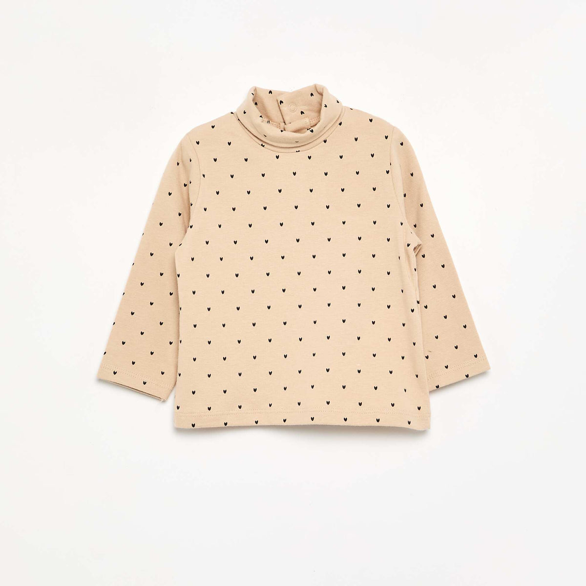 Pack of 2 Roll-Neck Tops BEIGE