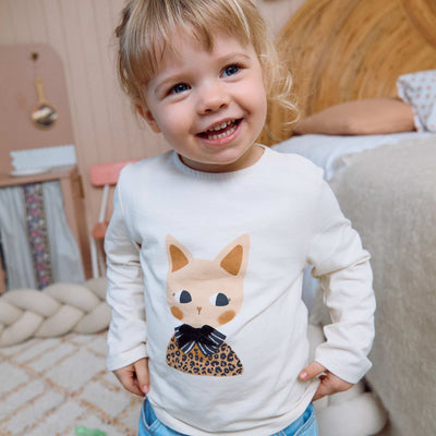 Long-sleeved jersey T-shirt WHITE