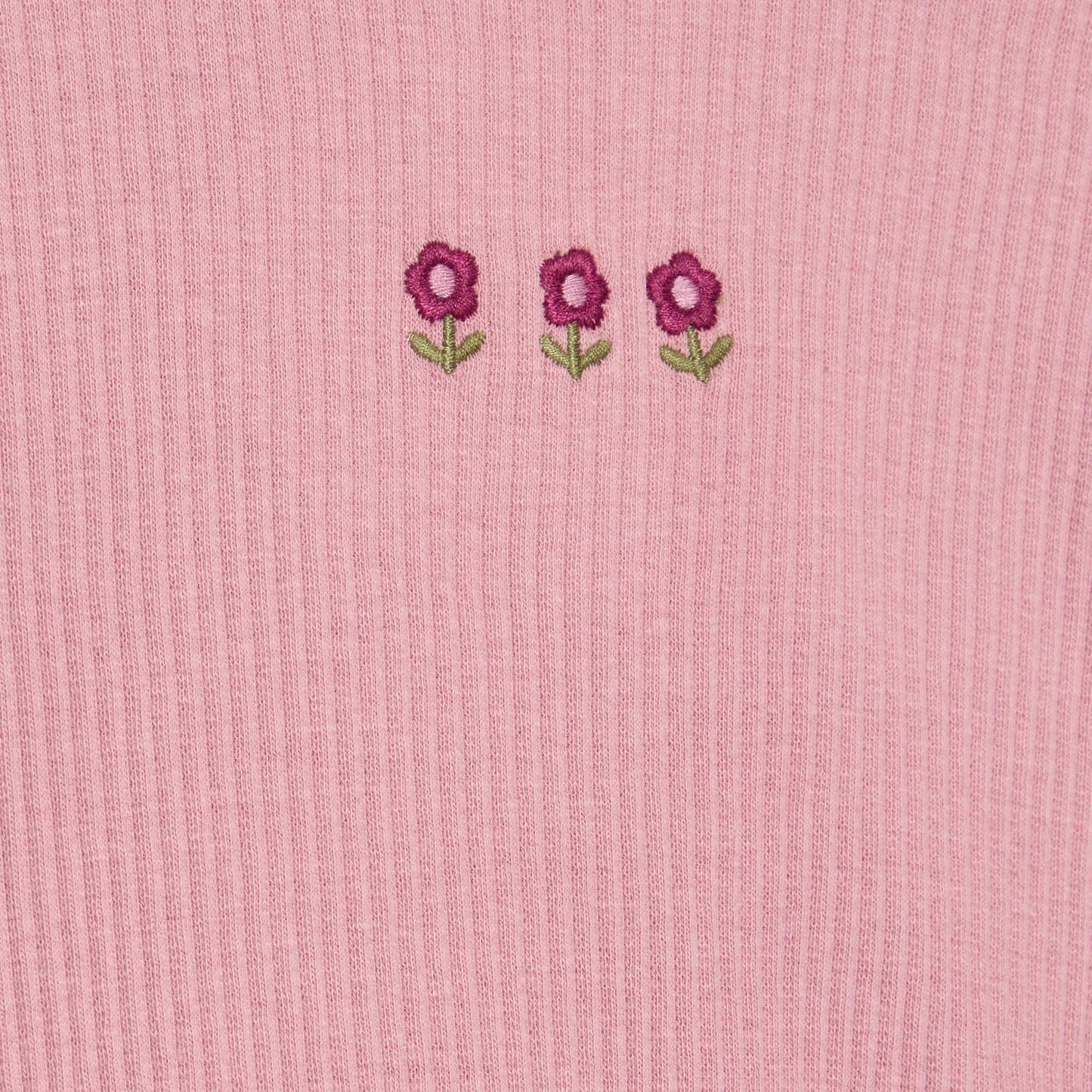 Ribbed long-sleeved T-shirt PINK
