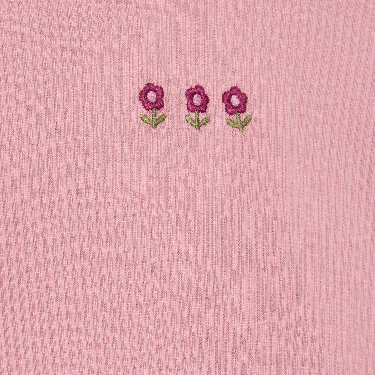 Ribbed long-sleeved T-shirt PINK