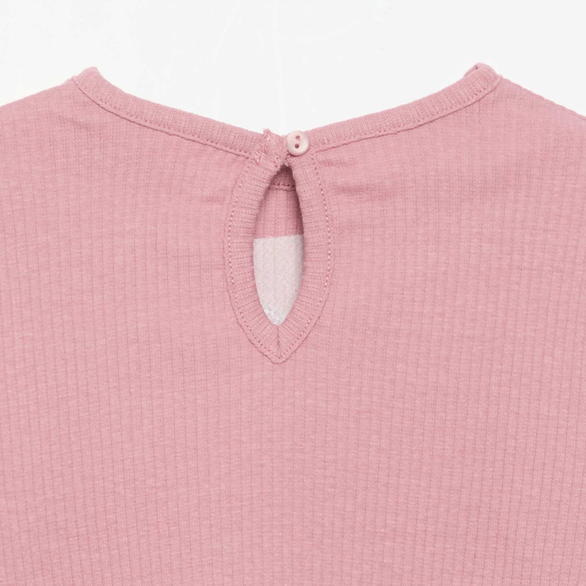 Ribbed long-sleeved T-shirt PINK