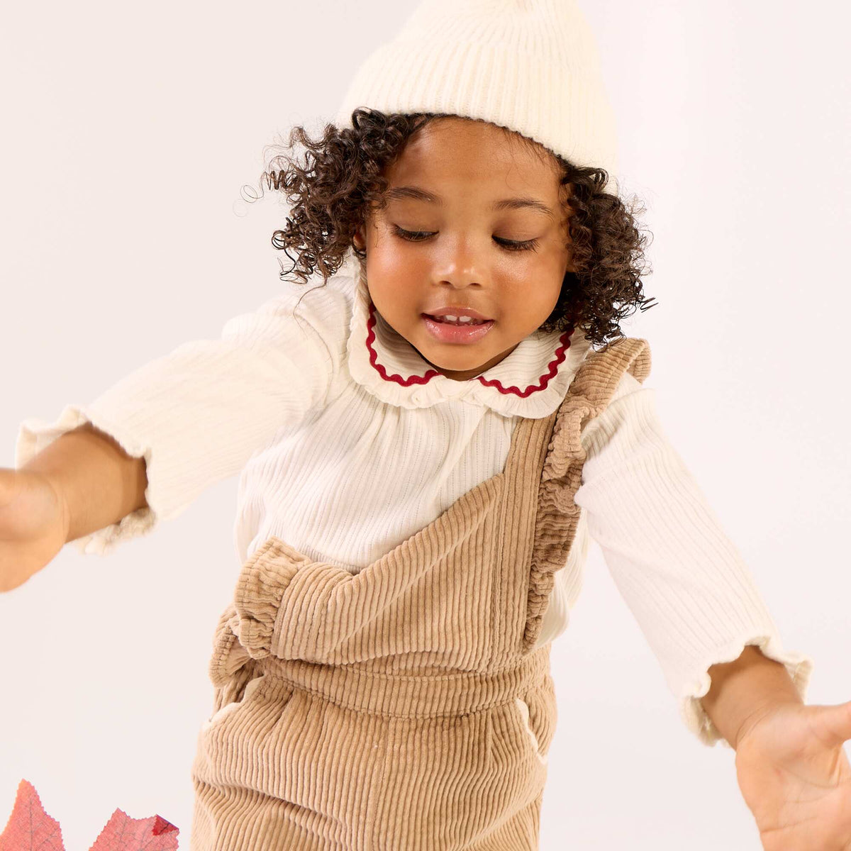 Long-sleeved T-shirt with Peter Pan collar WHITE