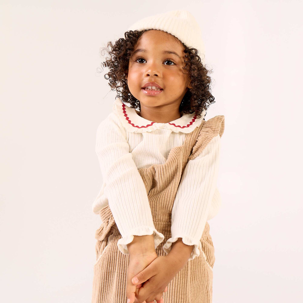 Long-sleeved T-shirt with Peter Pan collar WHITE