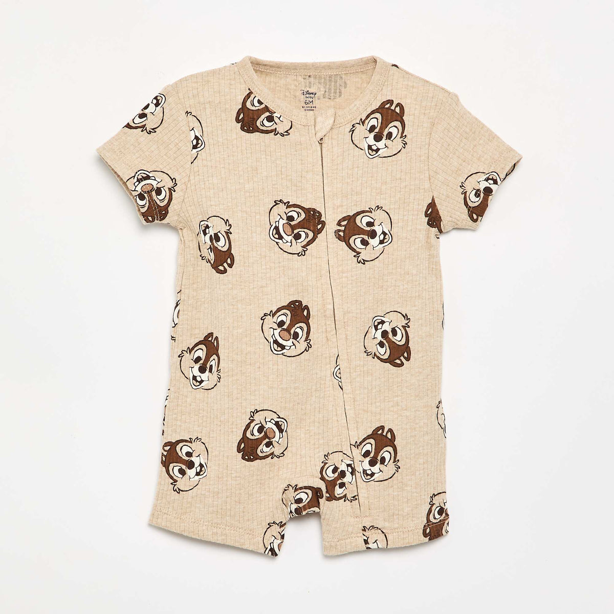 Short-sleeved sleepsuit BEIGE