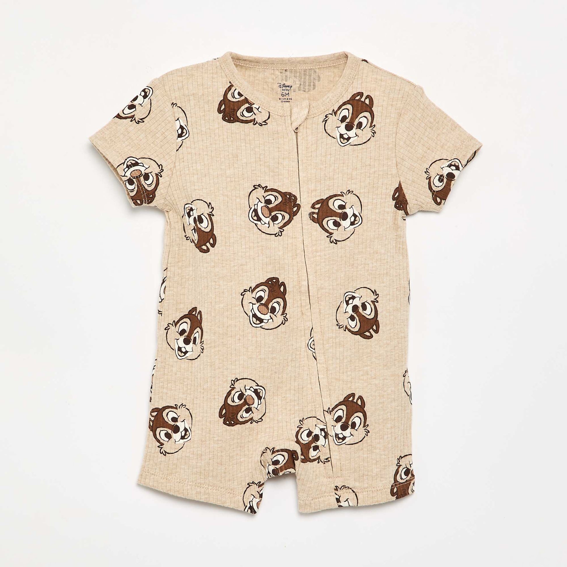Short-sleeved sleepsuit BEIGE