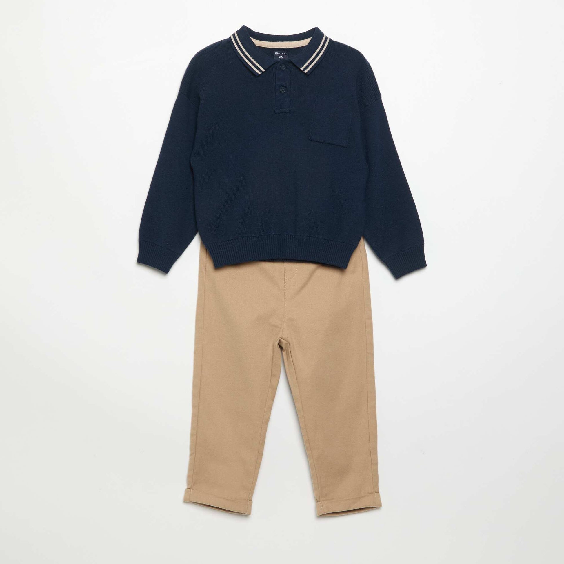 2-piece set - sweater + trousers BEIGE
