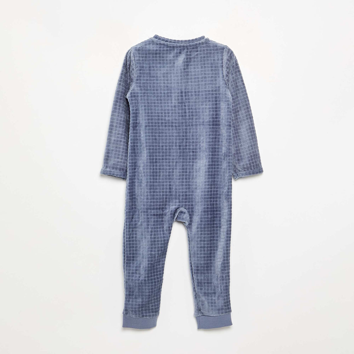 Printed Velvet Sleepsuit GREY