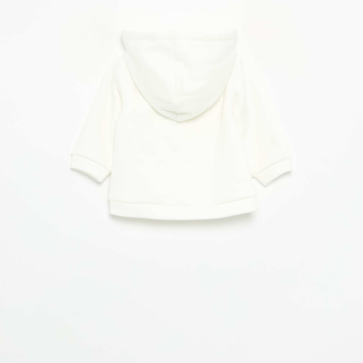 Fleece Hoodie with Rabbit Ears WHITE