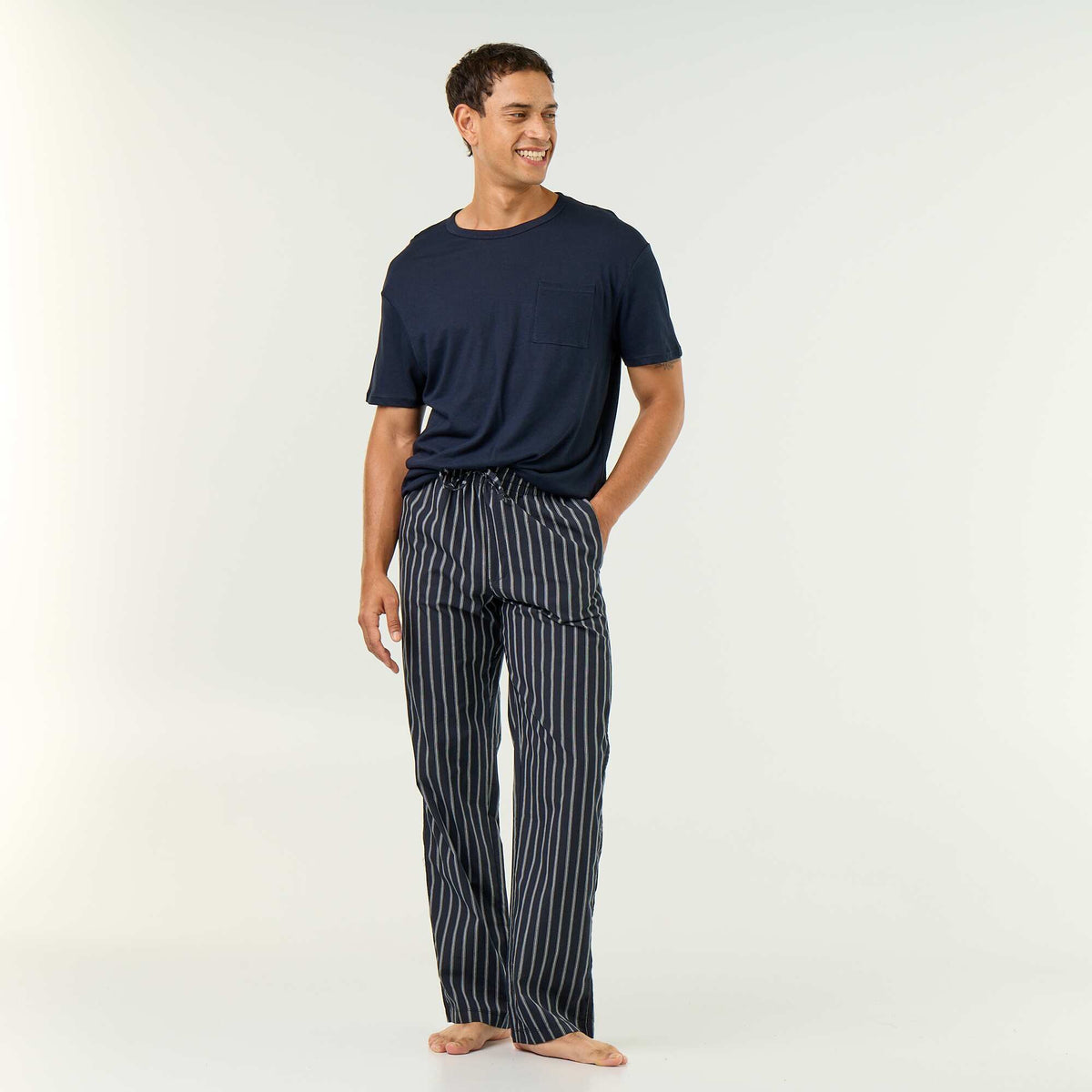2-Piece T-Shirt & Pants Pajama Set BLUE