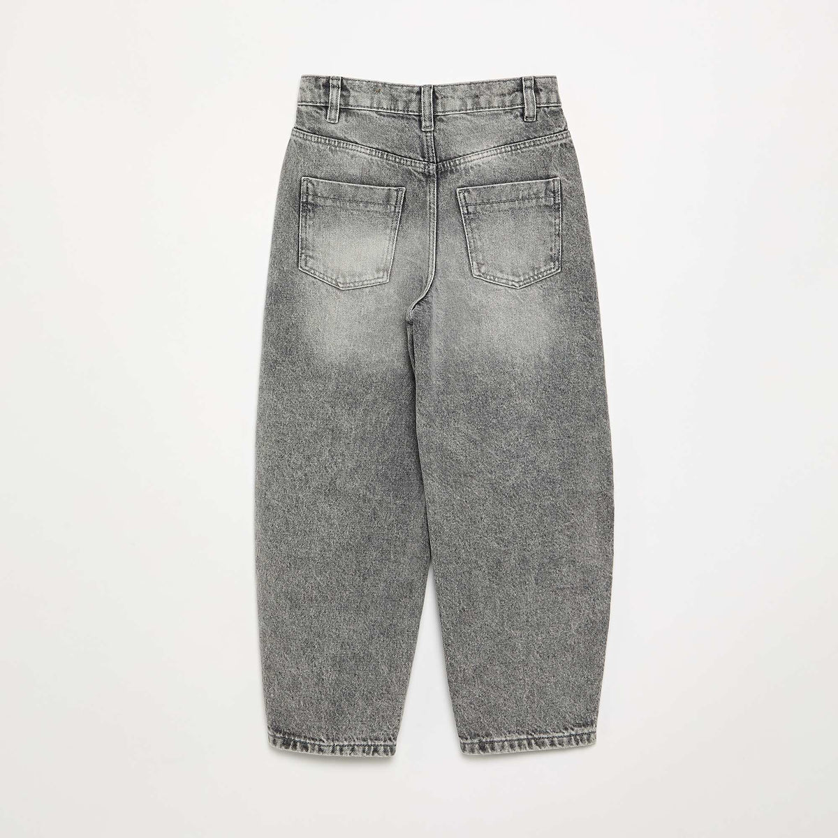 Barrel-fit denim trousers GREY
