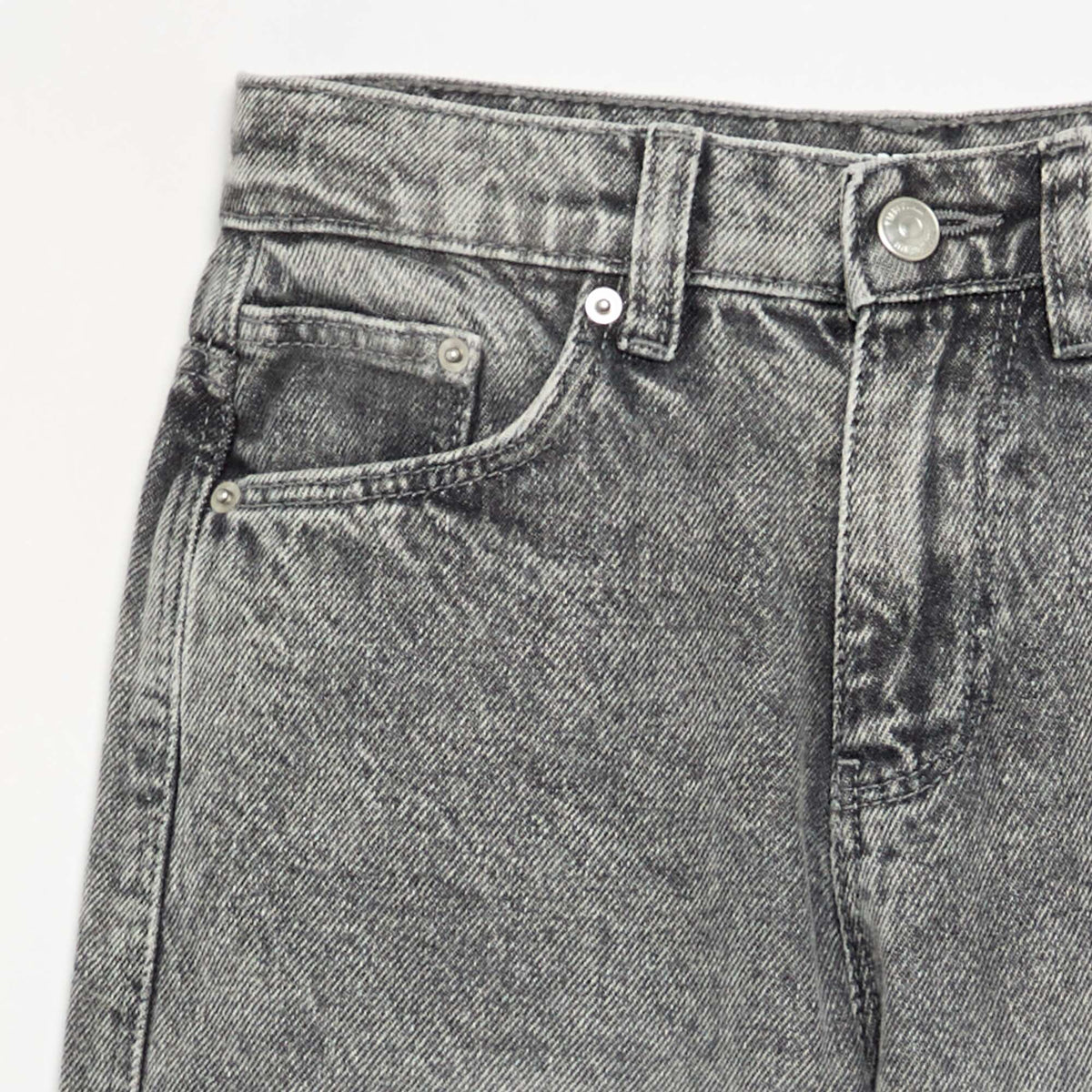 Barrel-fit denim trousers GREY