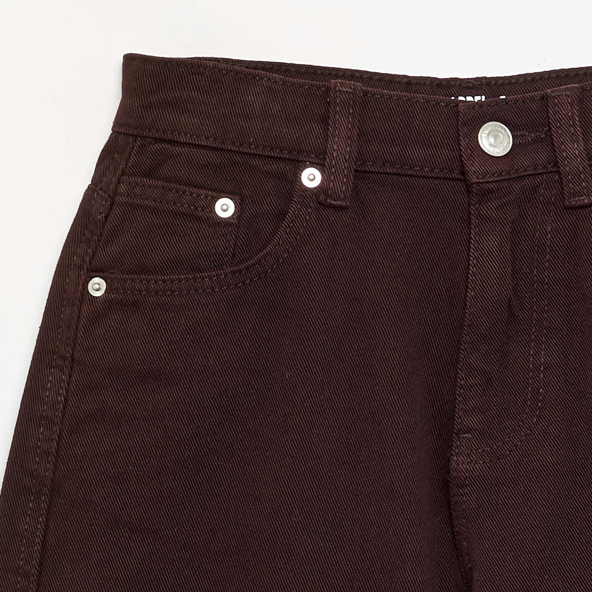 Barrel-fit denim trousers BROWN