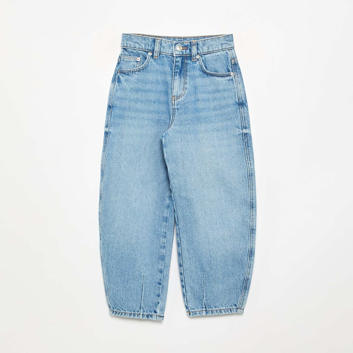 Barrel-fit denim trousers BLUE