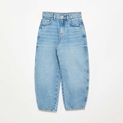 Barrel-fit denim trousers BLUE