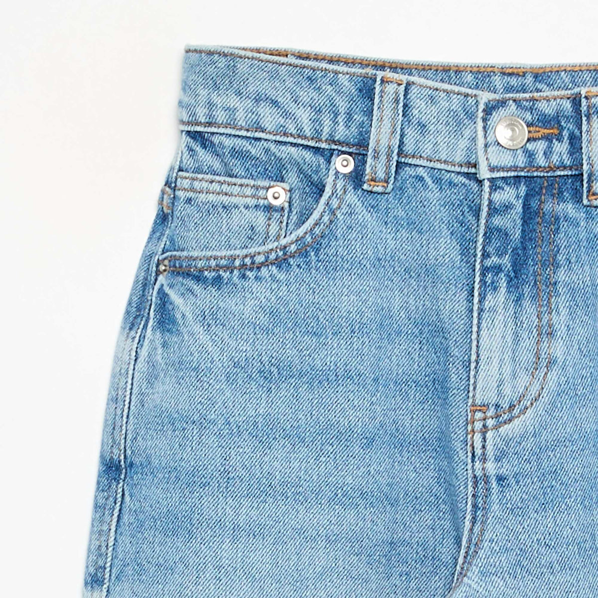 Barrel-fit denim trousers BLUE