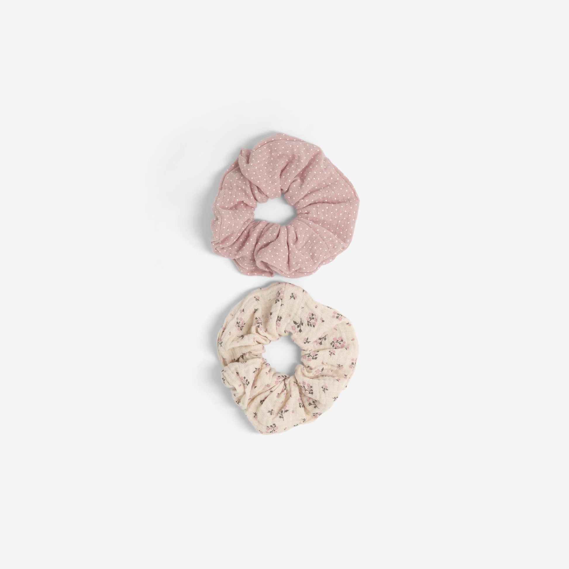 Pack of 2 Printed Scrunchies PINK