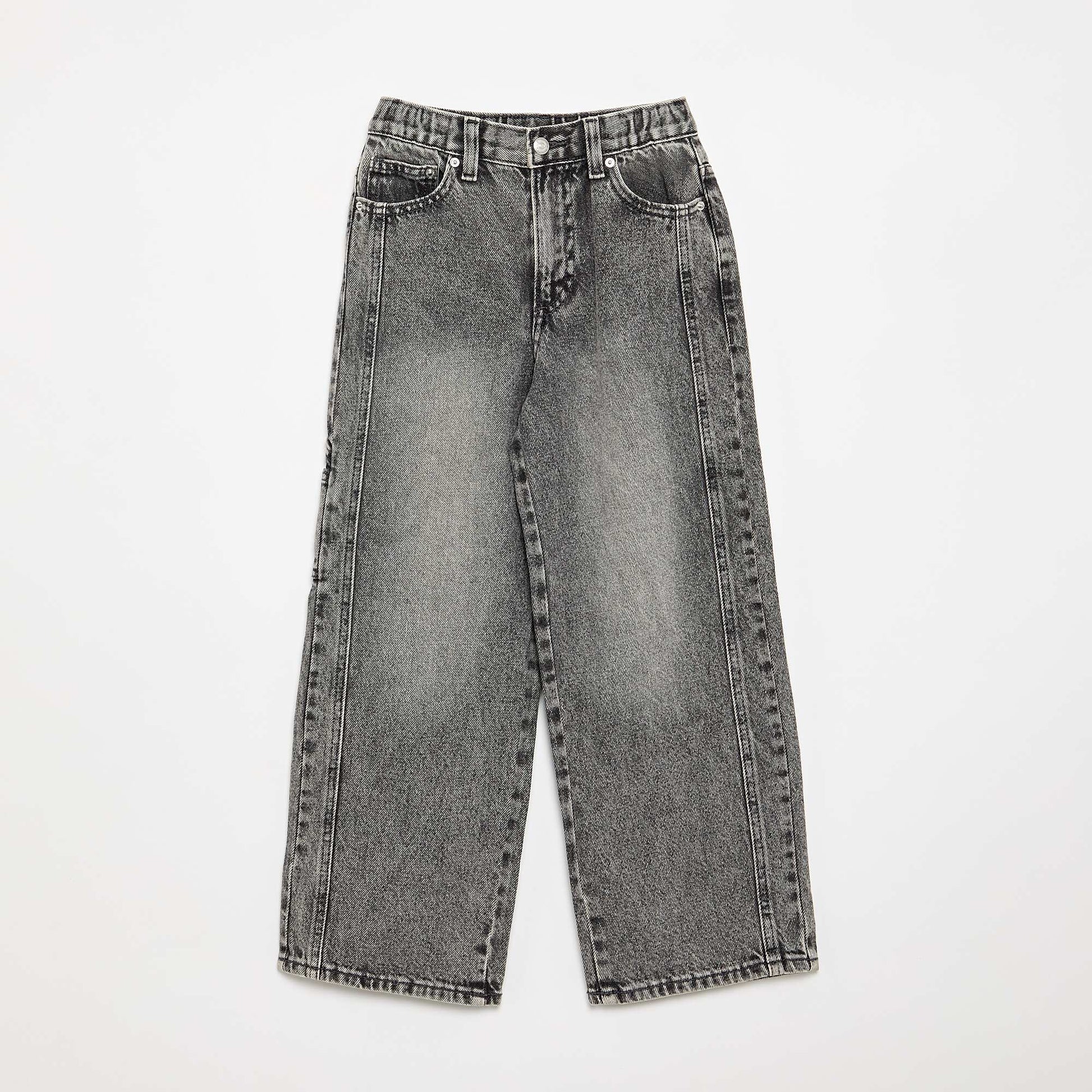 Wide-leg denim pants GREY
