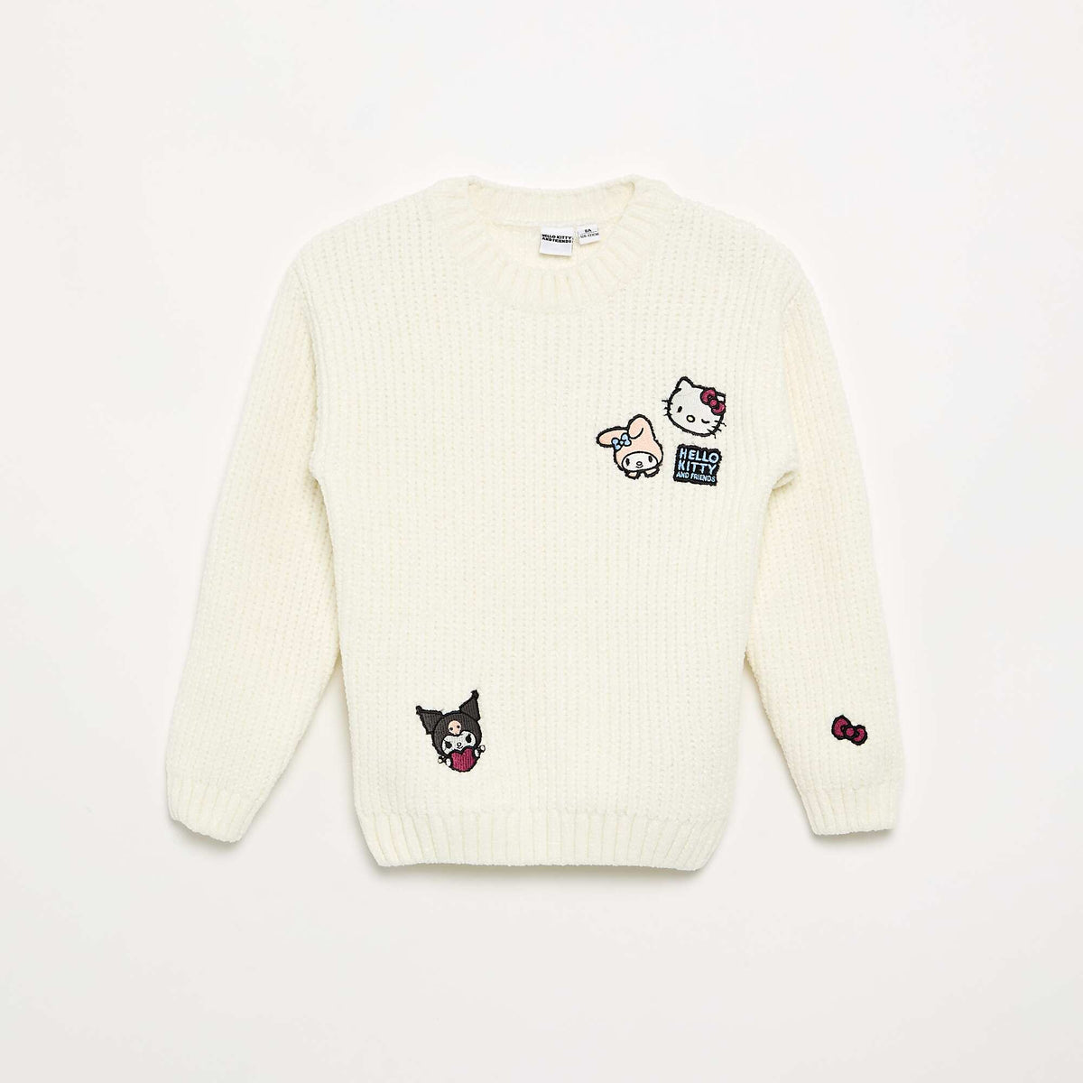 'Hello Kitty' Long-Sleeved Sweater WHITE