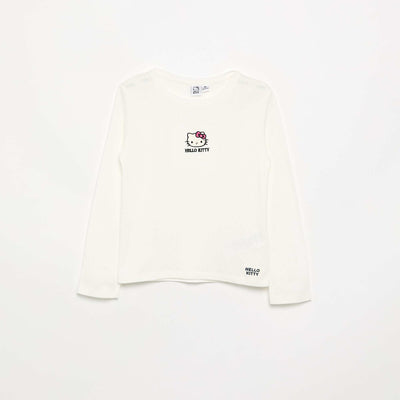 Long-sleeved 'Hello Kitty' T-shirt WHITE