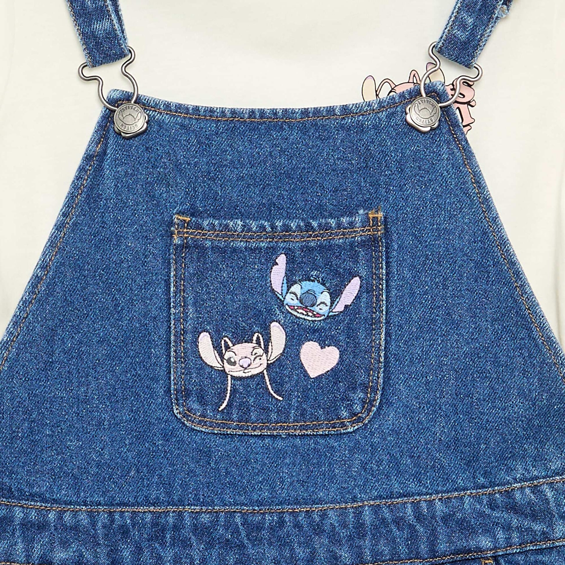 Disney 'Stitch' 2-piece set - dungaree dress + long-sleeved T-shirt BLUE