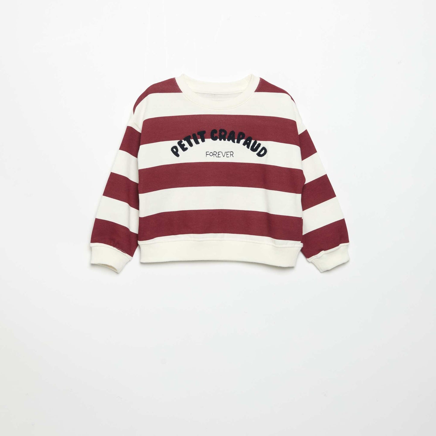 Long-sleeved fleece sweatshirt with fun design RED