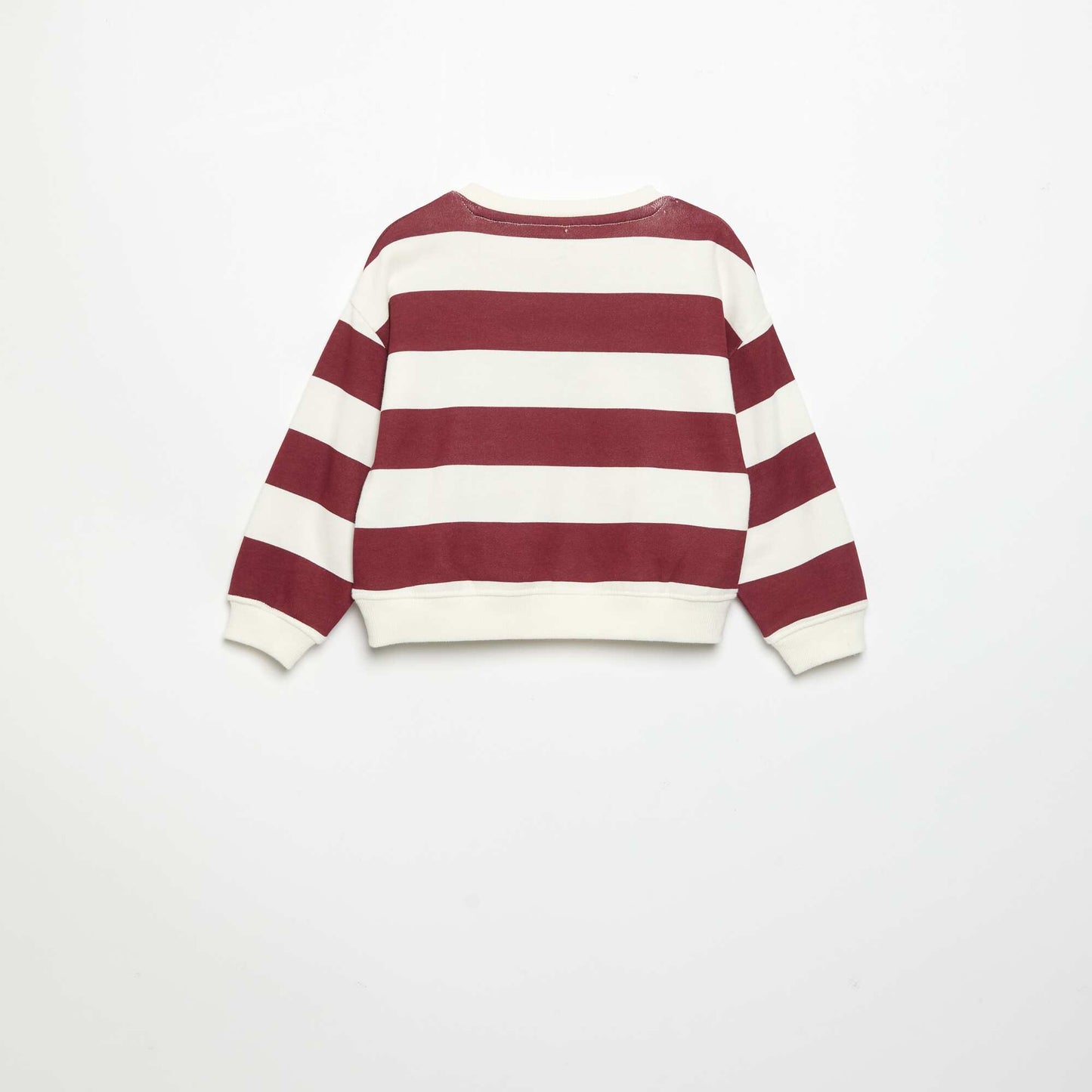 Long-sleeved fleece sweatshirt with fun design RED