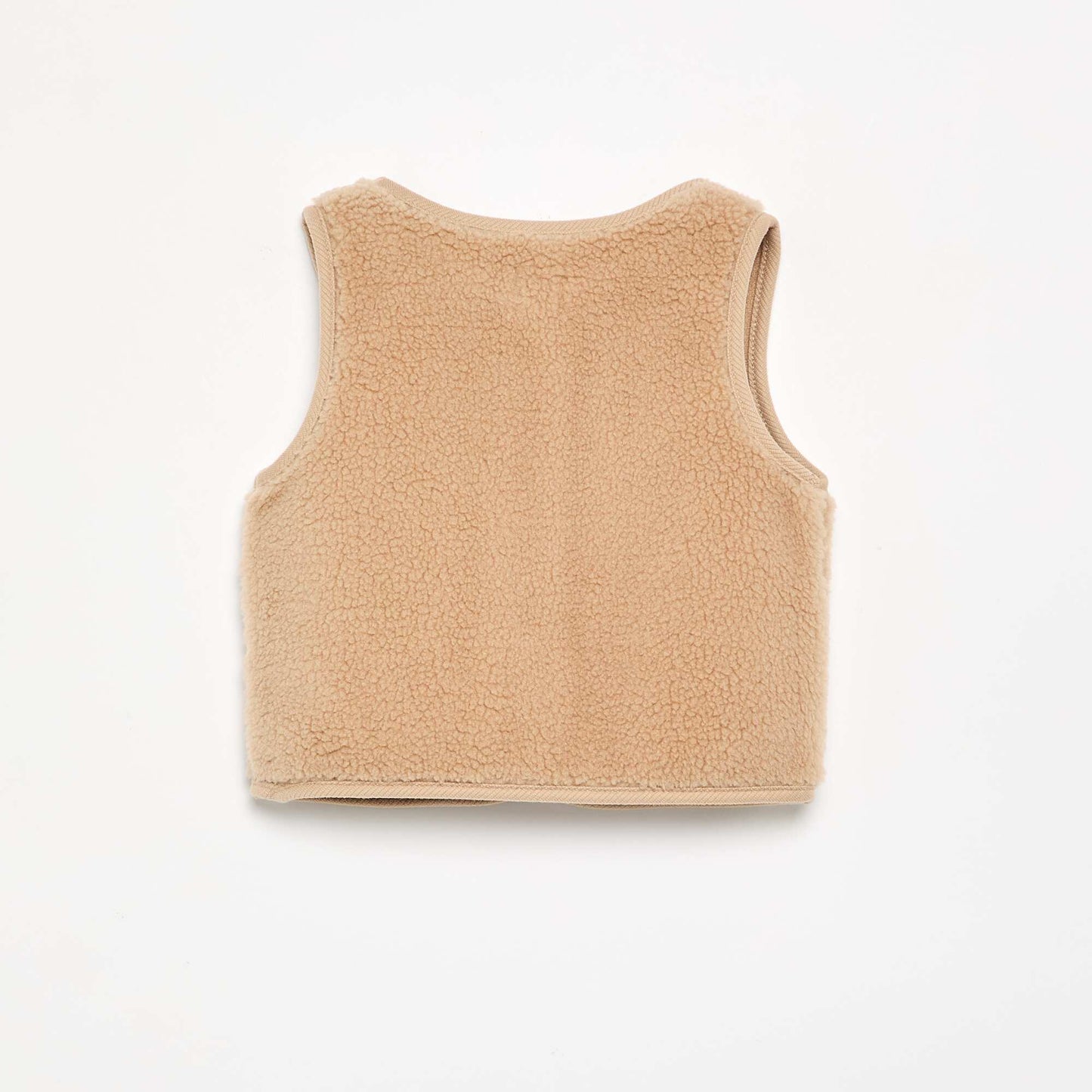 Faux Sheepskin Vest BEIGE