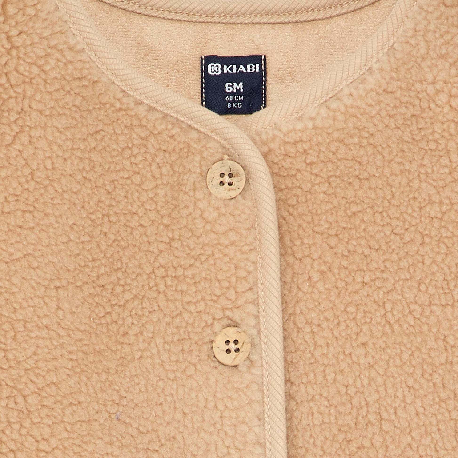 Faux Sheepskin Vest BEIGE