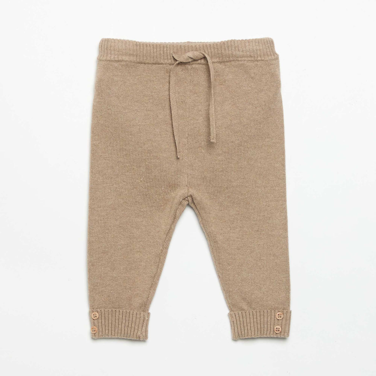 2-Pack Knitted Cotton Trousers BEIGE
