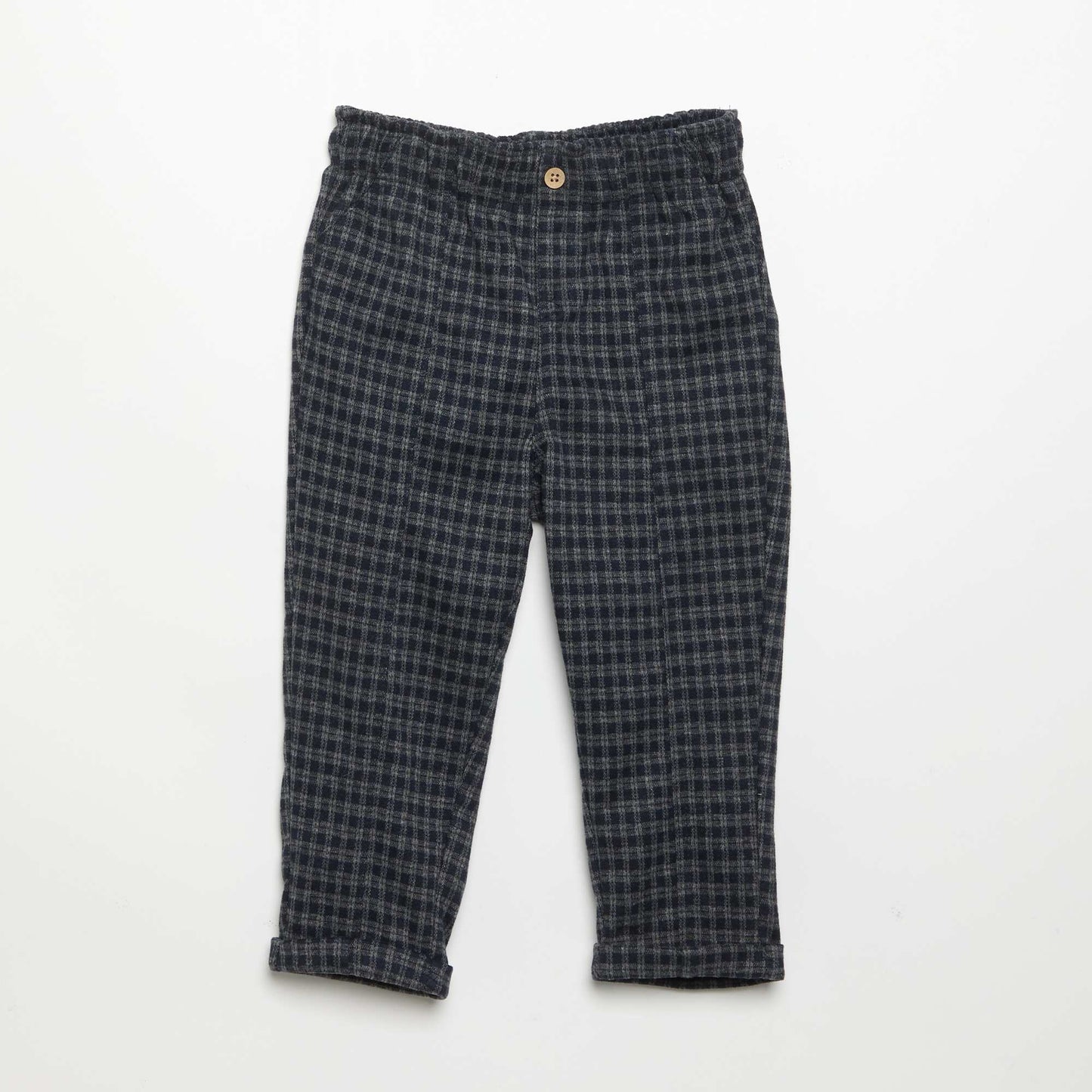 Brushed flannel trousers BLUE