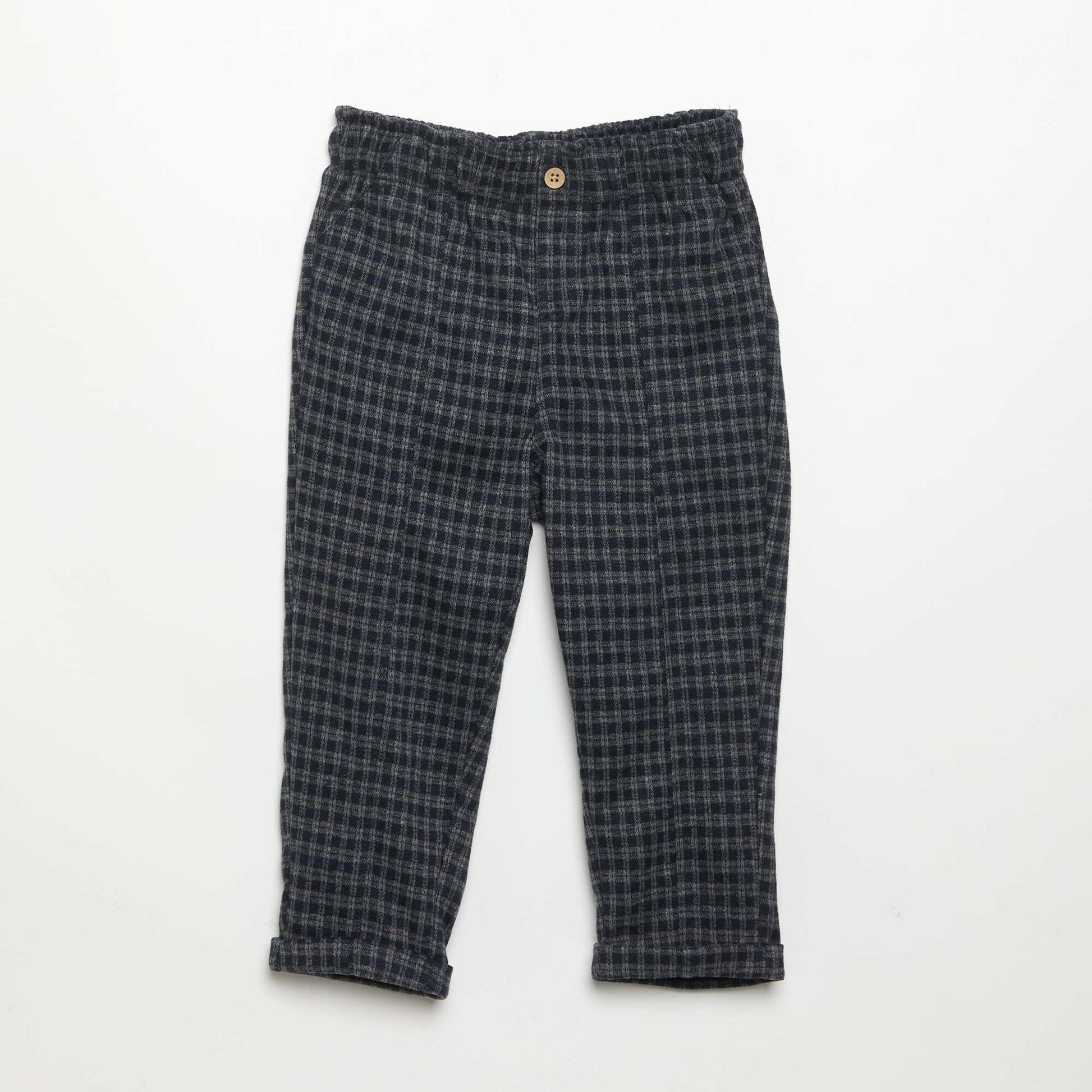 Brushed flannel trousers BLUE