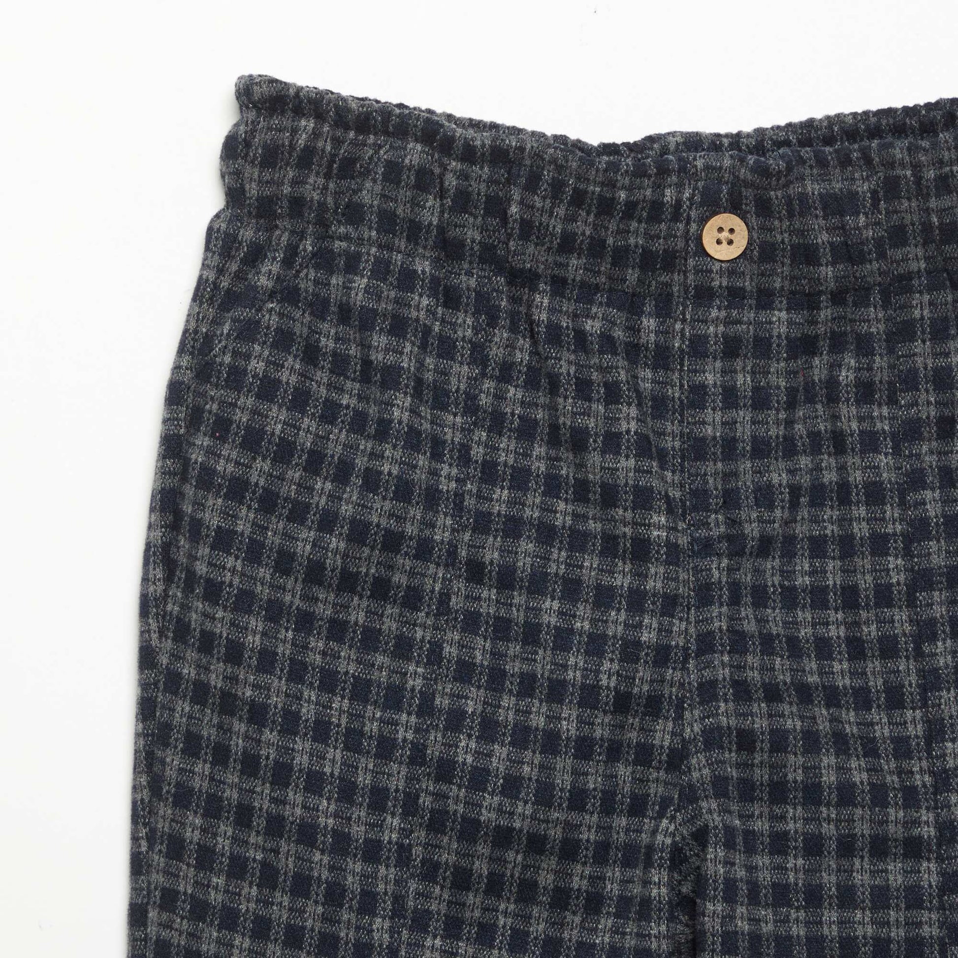 Brushed flannel trousers BLUE
