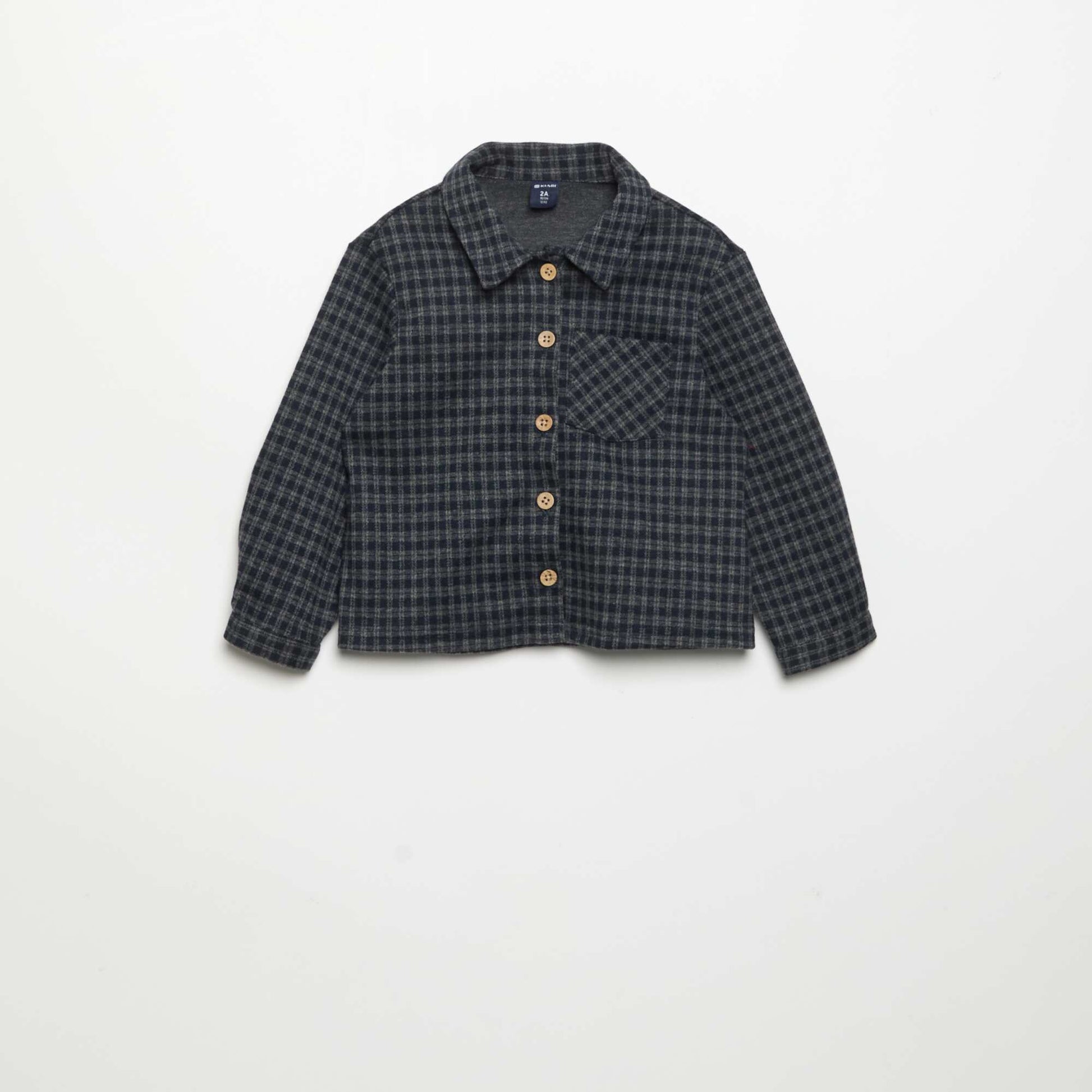 Plaid flannel shirt BLUE
