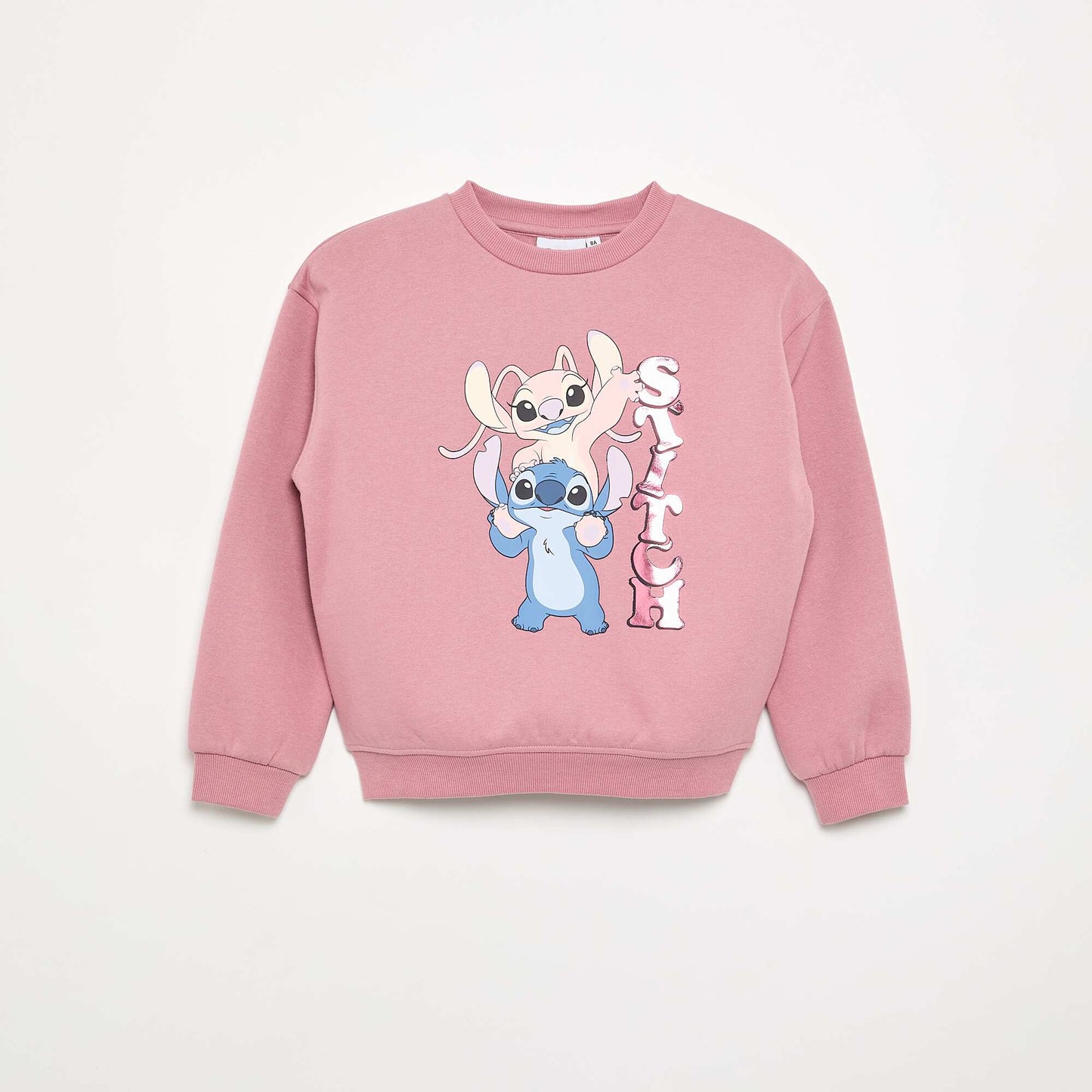 Disney 'Stitch & Angel' Long-Sleeved Sweatshirt PINK