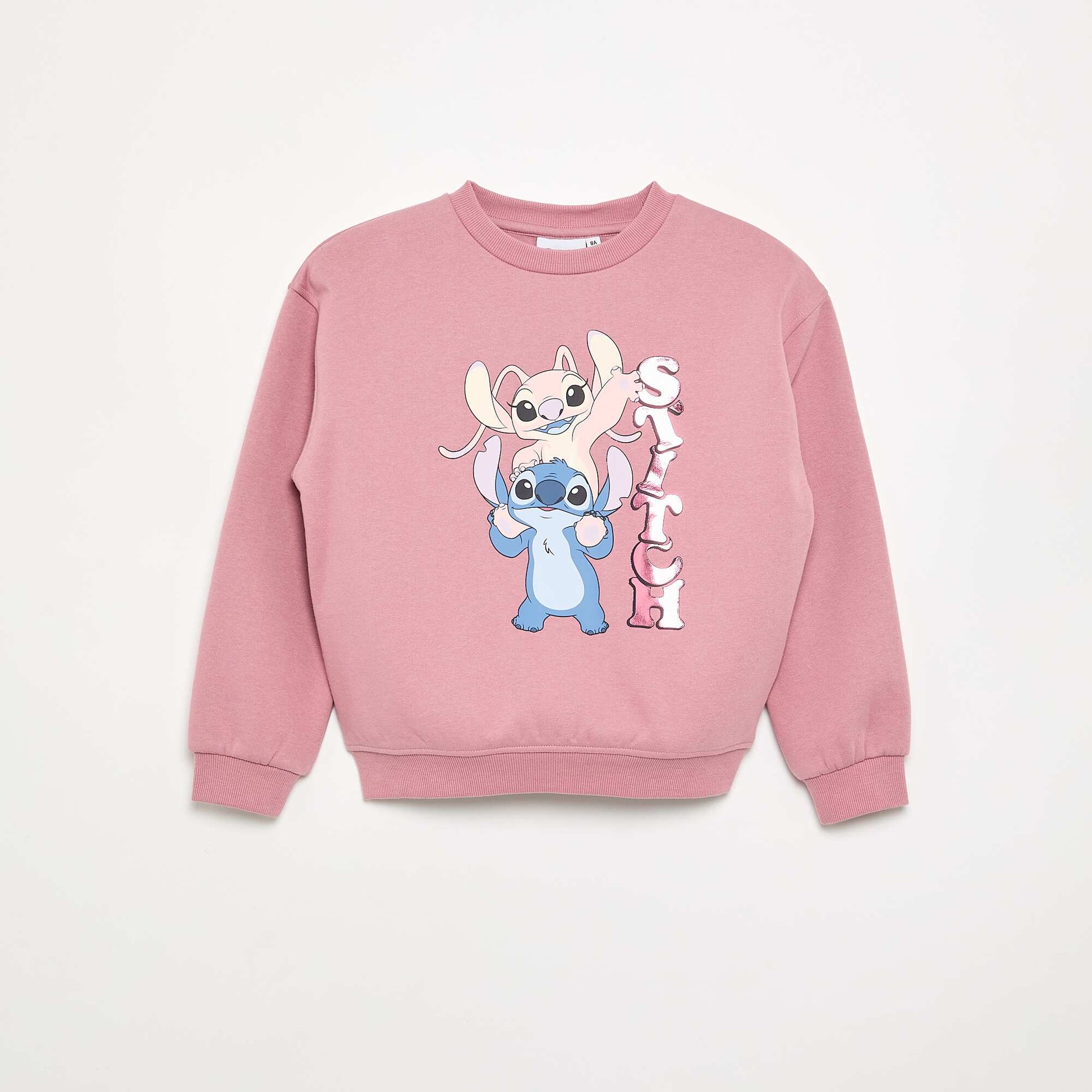 Disney 'Stitch & Angel' Long-Sleeved Sweatshirt PINK