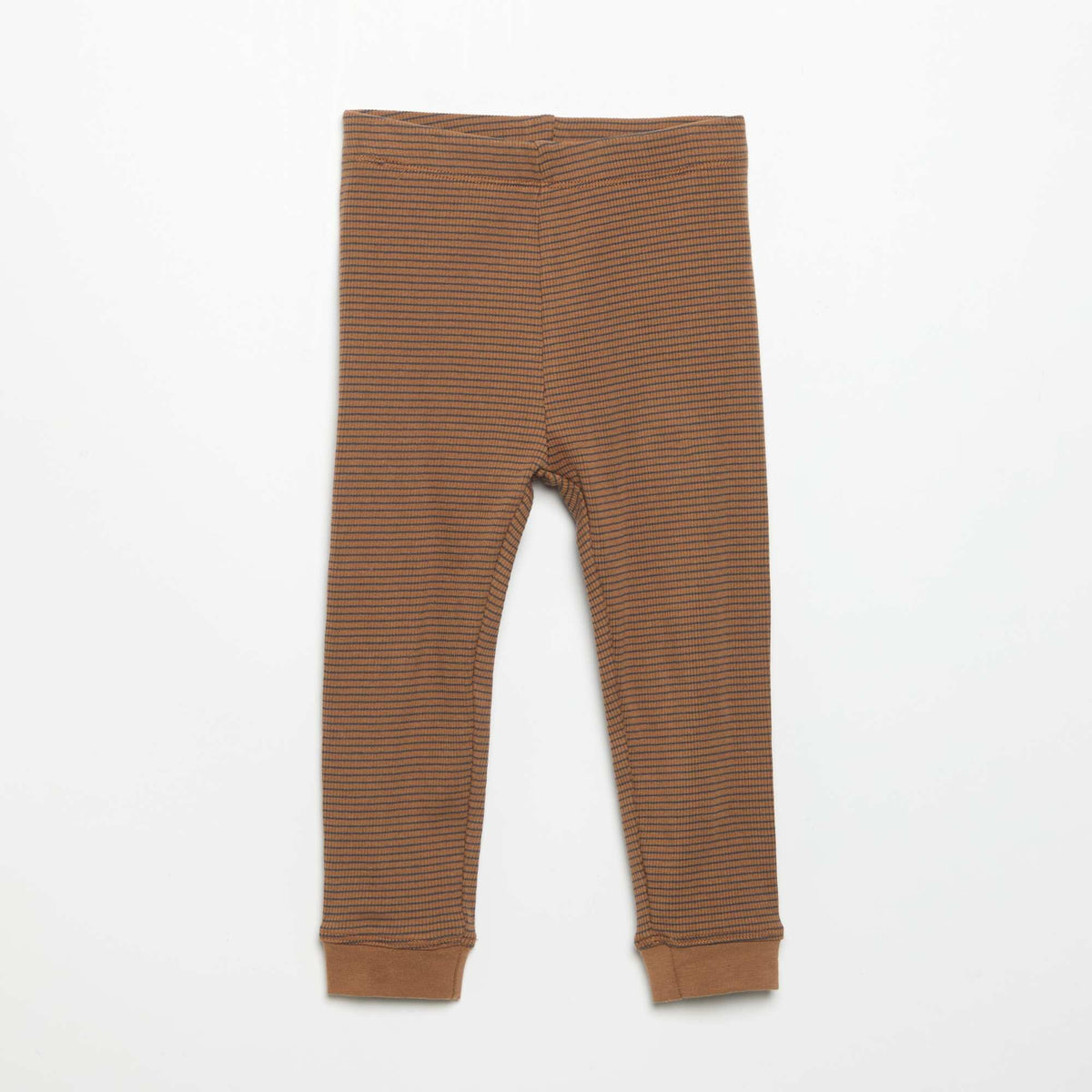 Ribbed knit leggings BROWN