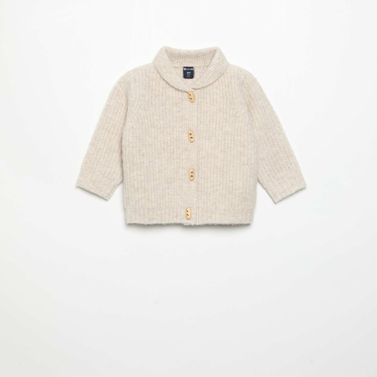 Cardigan with shawl collar BEIGE