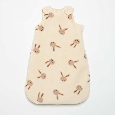 Printed Sleeveless Baby Sleeping Bag BEIGE