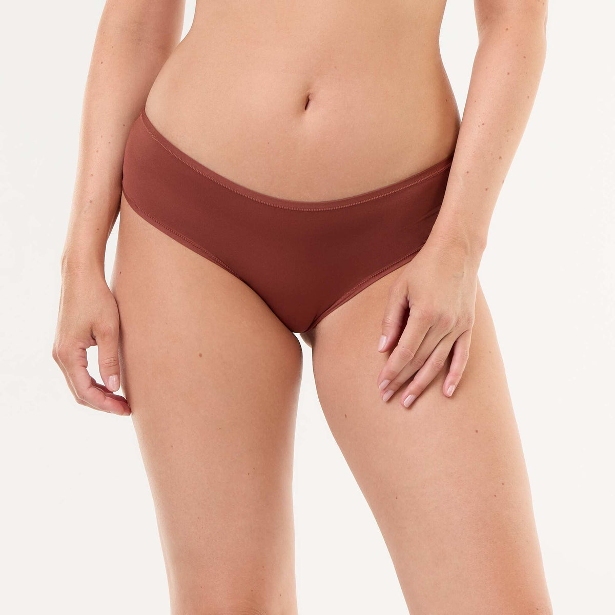 Two-tone lace shorty BROWN