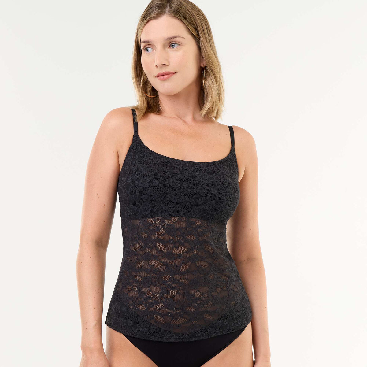 Stretch Lace Cami BLACK