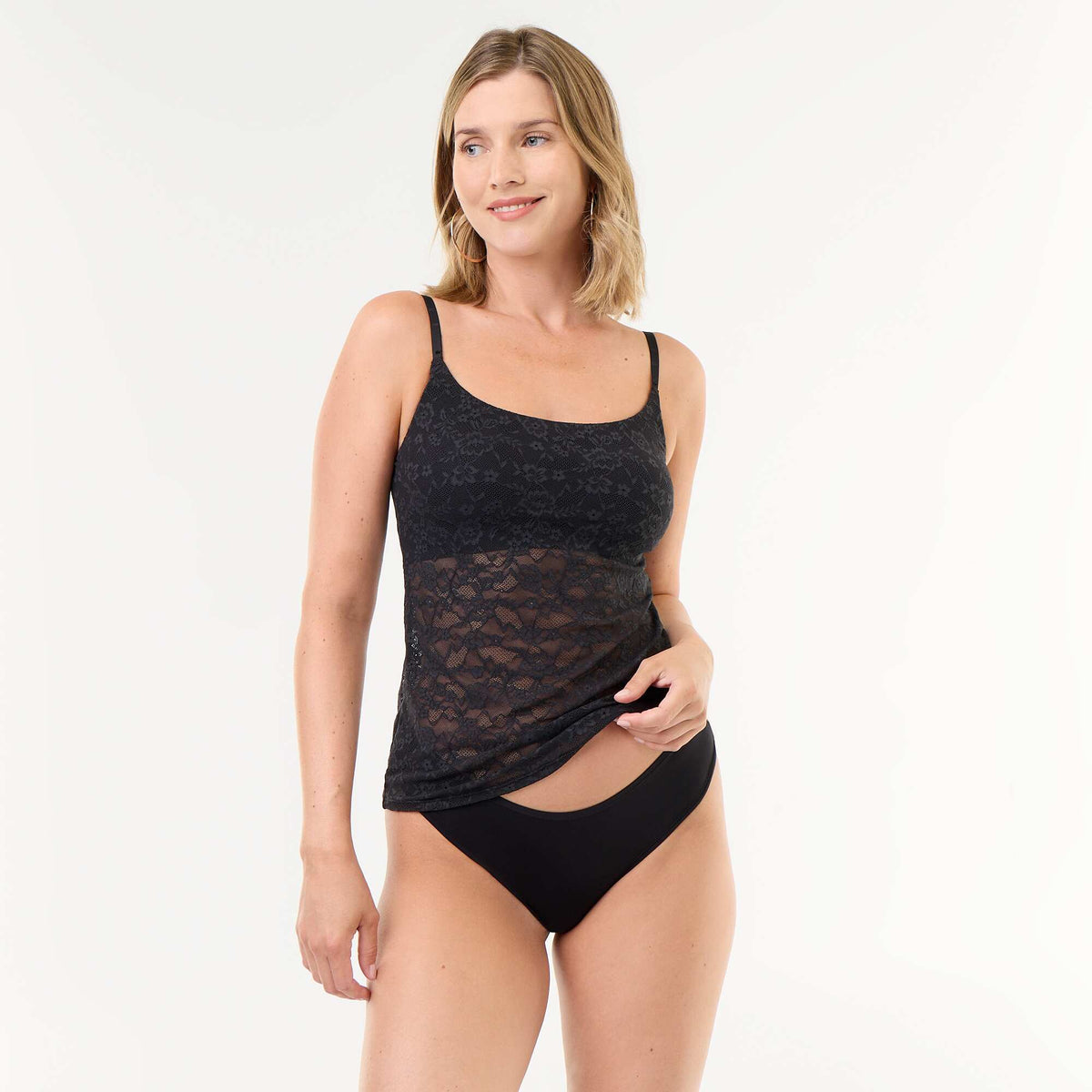 Stretch Lace Cami BLACK