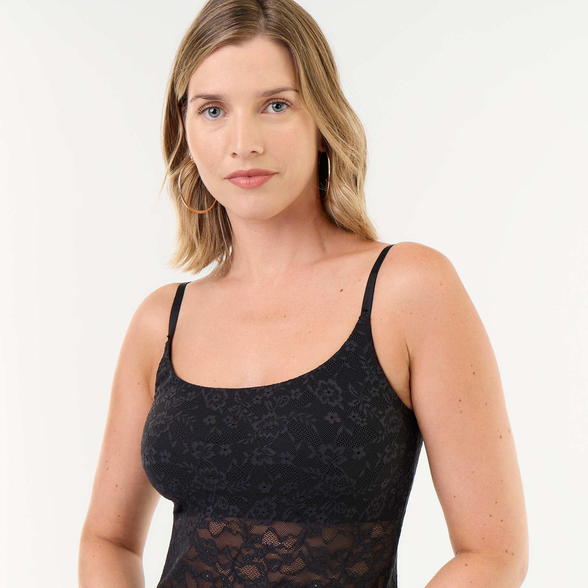 Stretch Lace Cami BLACK