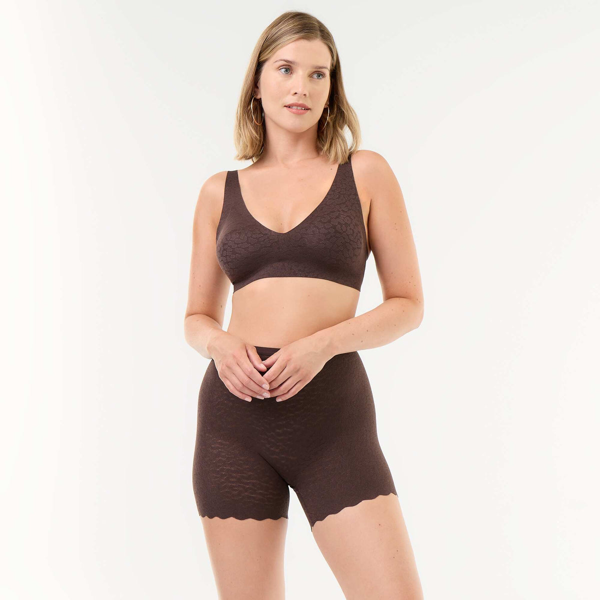 Lace bra BROWN