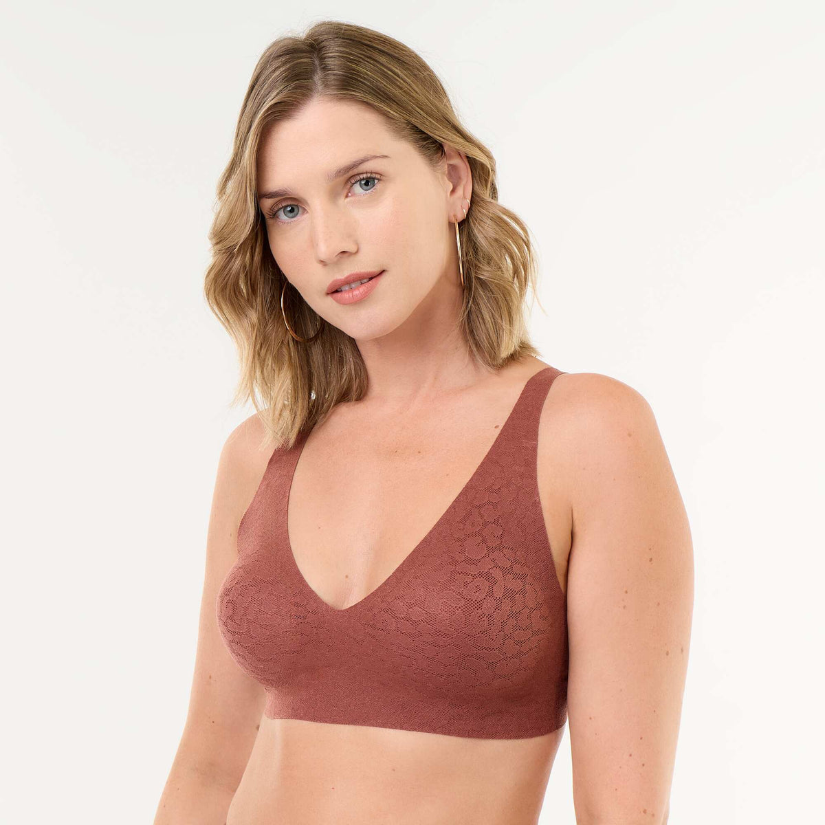 Lace bra BROWN