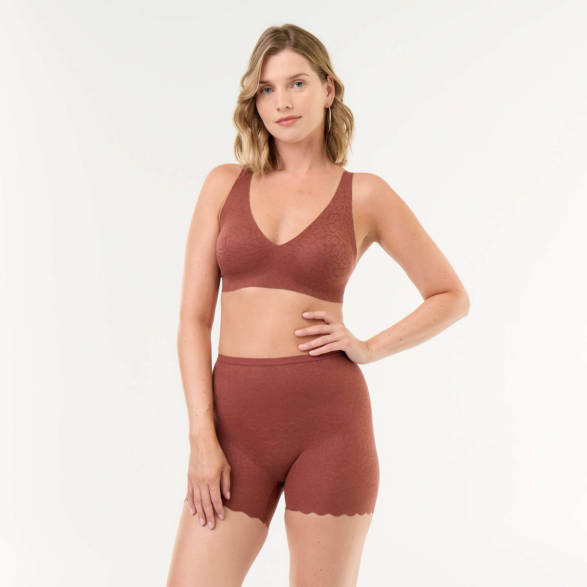 Lace bra BROWN