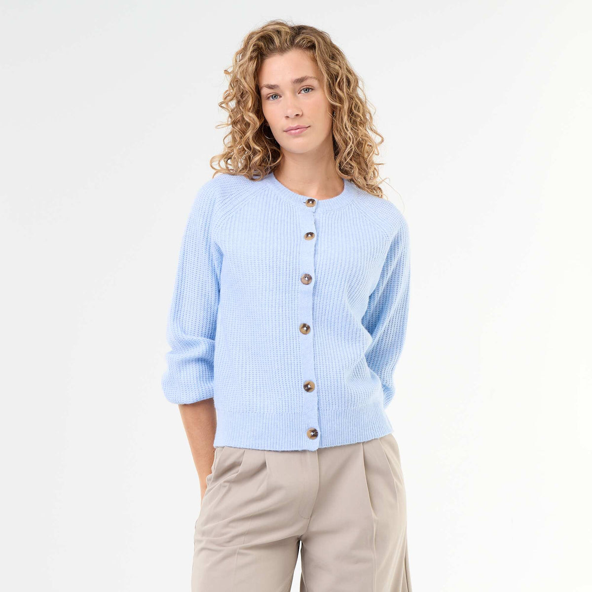 Chunky Knit Cardigan BLUE