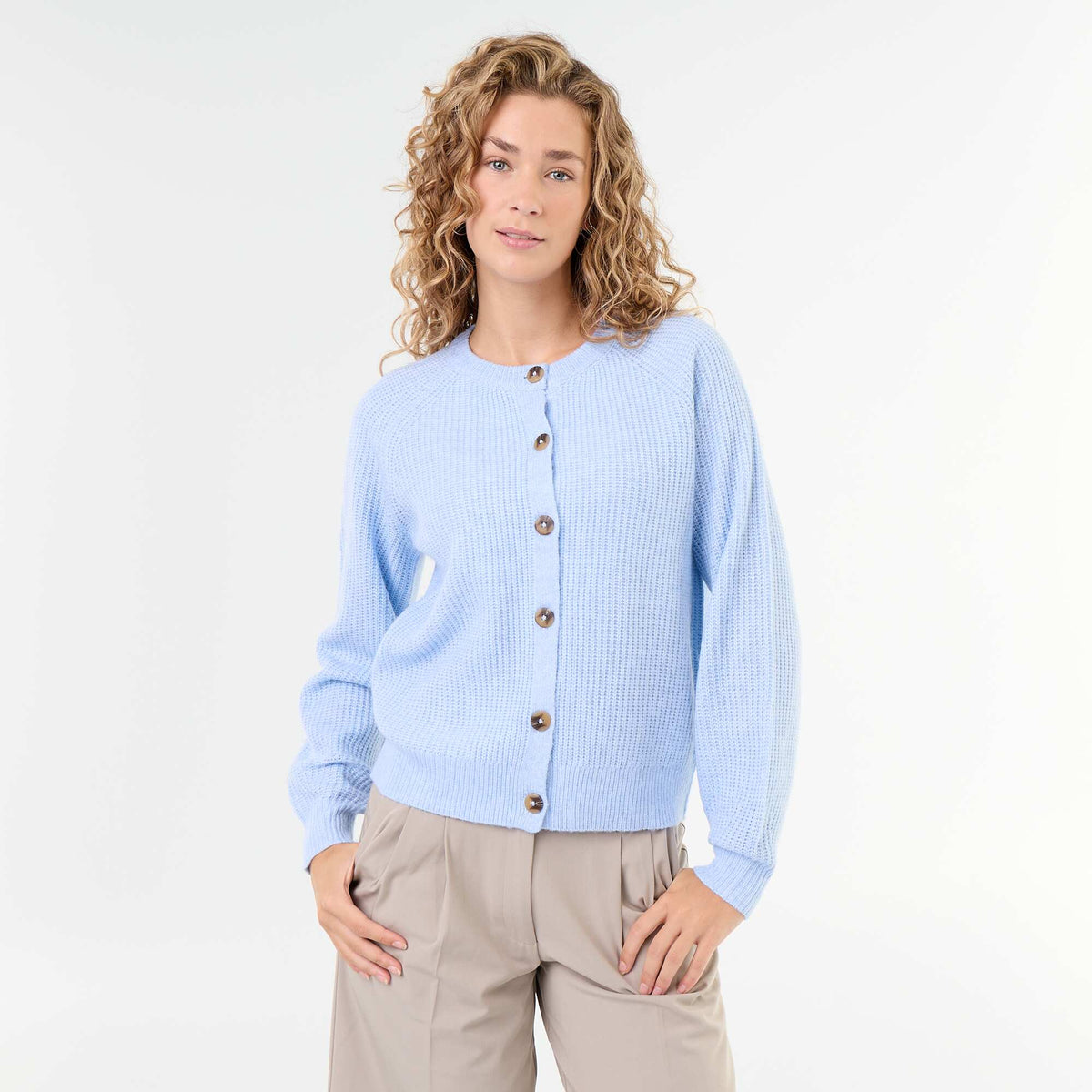 Chunky Knit Cardigan BLUE